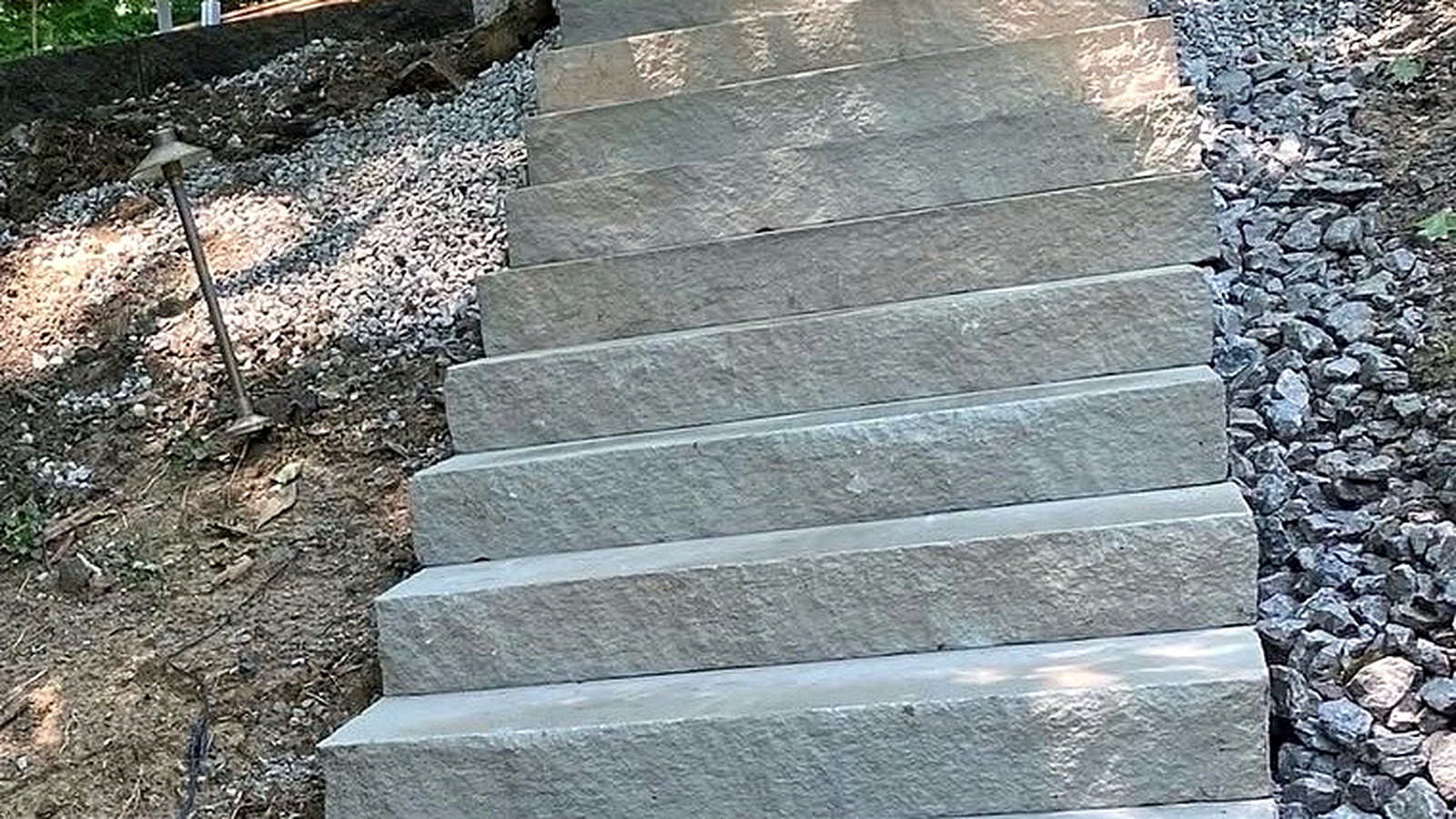 Stone steps on a Cincinnati hillside